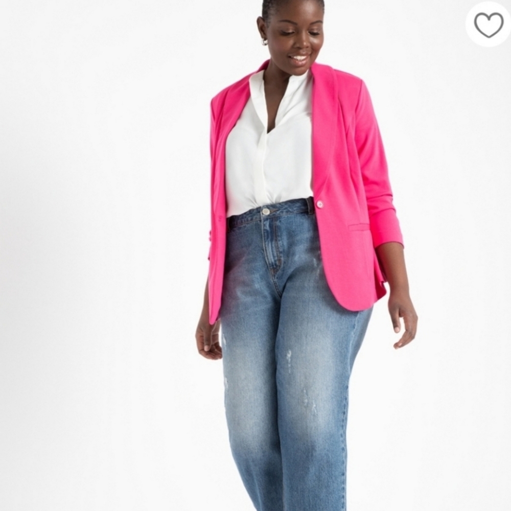 ELOQUI Pink Ali blazer Magenta Plus Size 20 NWT - Picture 4 of 8